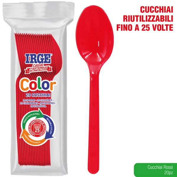 IRGE CUCCHIAIO 20PZ ROSSO 