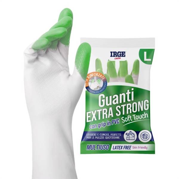 IRGE GUANTI MULTIUSO GRIP PVC GREEN L 
