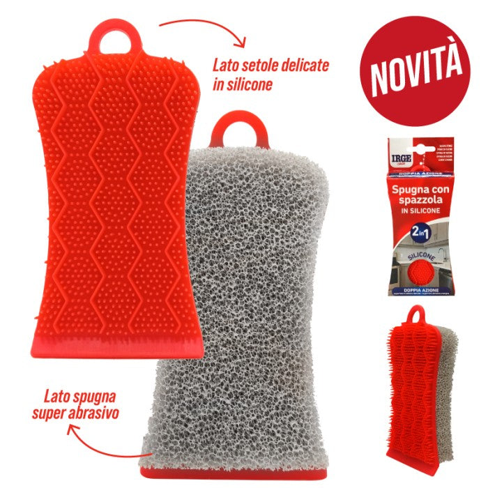 IRGE SPUGNA IN SILICONE CON SPAZZOLA