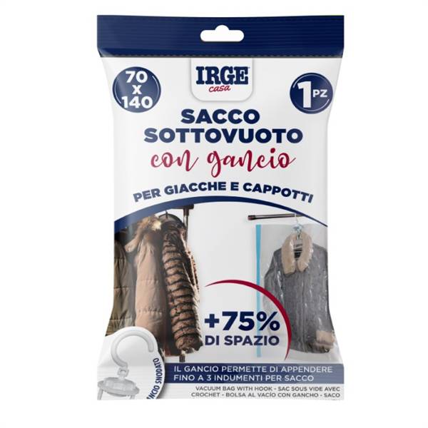 IRGE SACCO SOTTOVUOTO CON GANCIO 70X140 