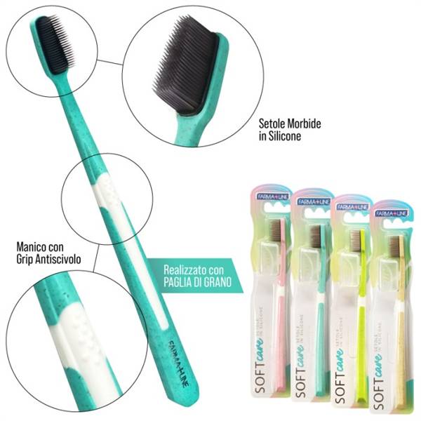 FARMALINE SPAZZOLINO CON SETOLE SILICONE 
