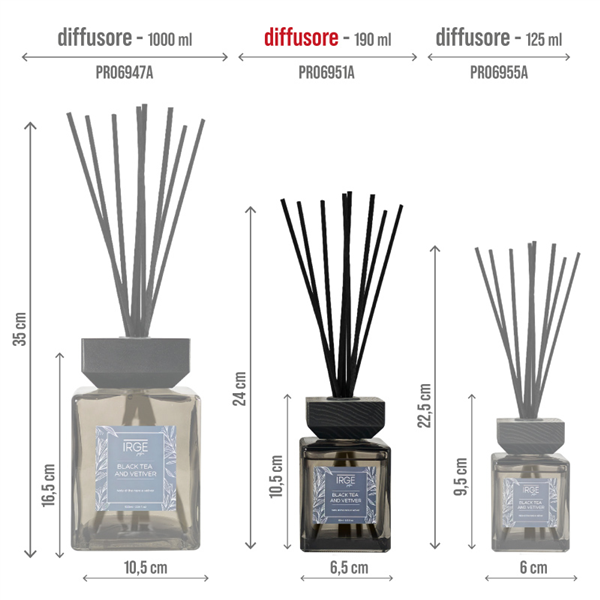 IRGE DIFFUSORE 190ML BLACK TEA E VETIVER 