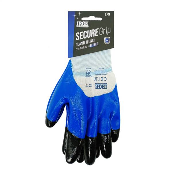 IRGE GUANTI TEC SECURE GRIP NITRILE L/9 