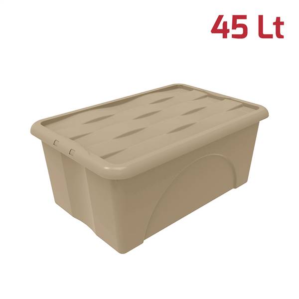 RECA BOX DUNE 45LT C/RUOTE GRIGIO TORTOR 60X40X25 CM