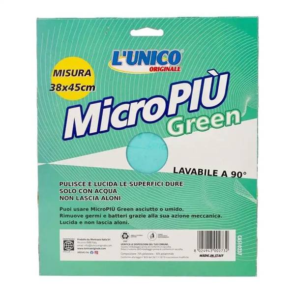 UNICO PANNO MICRO PIU' GREEN 38X45 CM. 