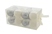 PARTENOPE BOX 16 SFERE 8CM ARGENTO
