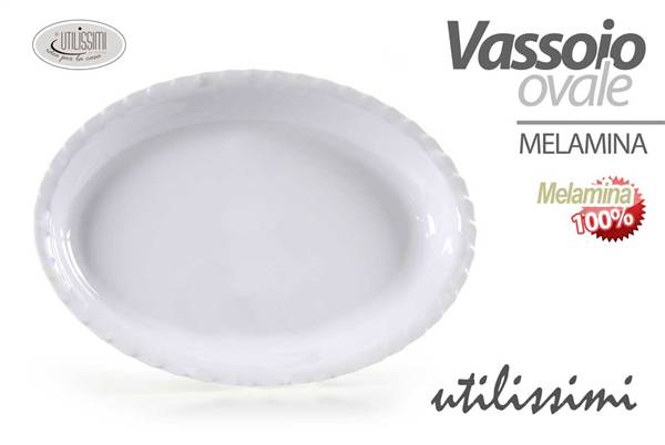 GICOS VASSOIO OVALE BIANCO 43X29CM 