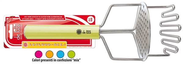 DE LUCA SCHIACCIAPATATE INOX A MOLLA 2 L 