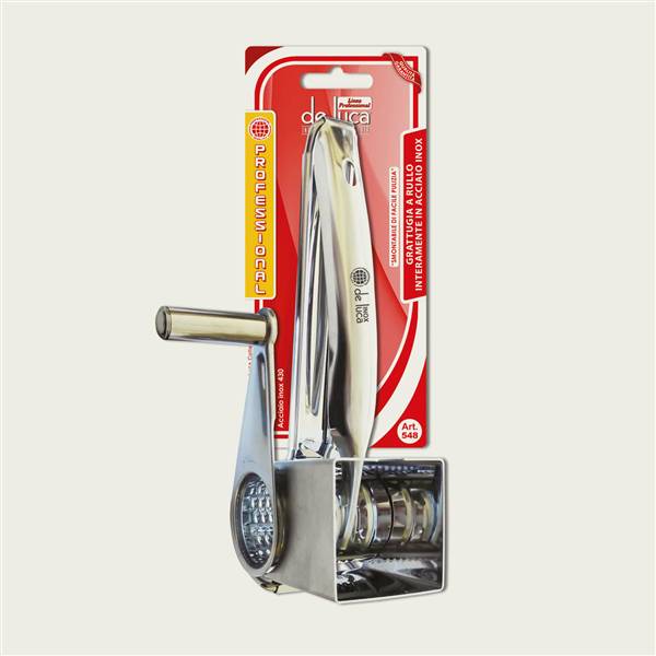 DE LUCA GRATTUGIA A RULLO ACCIAIO INOX 
