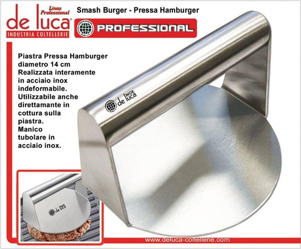 DE LUCA PRESSA HAMBURGER INOX ART.772 