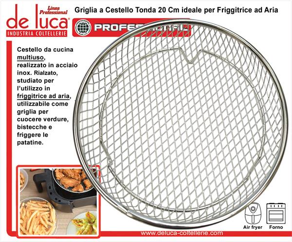 DE LUCA GRIGLIA A CESTELLO ROTONDA CM.20 774-20