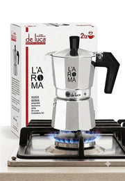 DE LUCA CAFFETTIERA ALLUMINIO 2TZ NERO ART.970-2