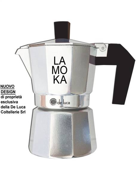 DE LUCA CAFFETTIERA ALLUMINIO 1/2TZ NERO M.CO NERO