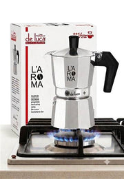 DE LUCA CAFFETTIERA ALLUMINIO 1/2TZ NERA ART.970-1/2