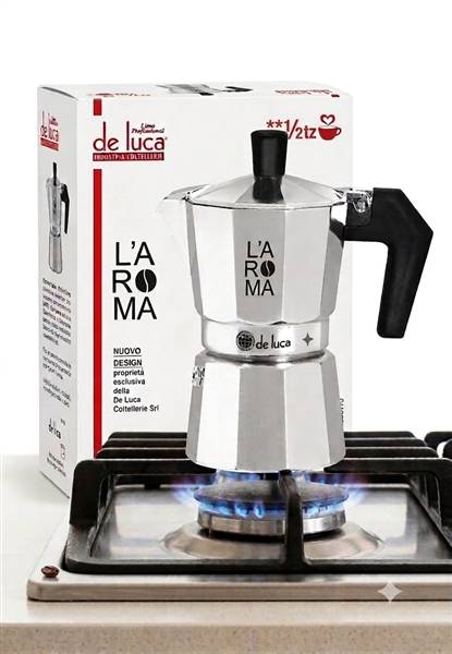 DE LUCA CAFFETTIERA AROMA 1/2TZ NERA ART.970-1/2