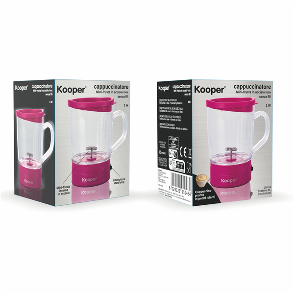 KOOPER CAPPUCINATORE A BATTERIE MILKY