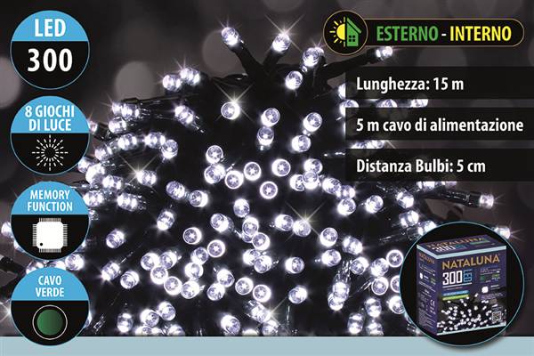 SERIE 300LED 8 FUNZIONI BIANCO USO ESTER 