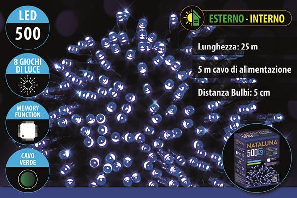 SERIE 500LED 8 FUNZIONI BLU USO ESTERNO 