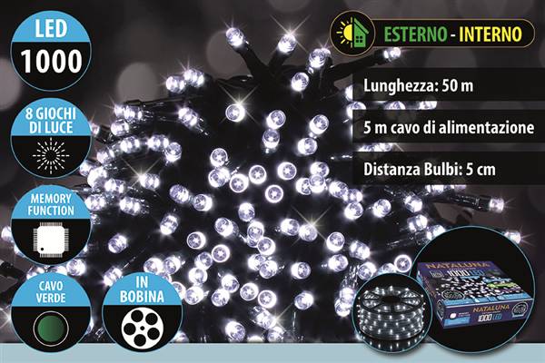 SERIE 1000LED 8 FUNZIONI BIANCO USO ESTE 