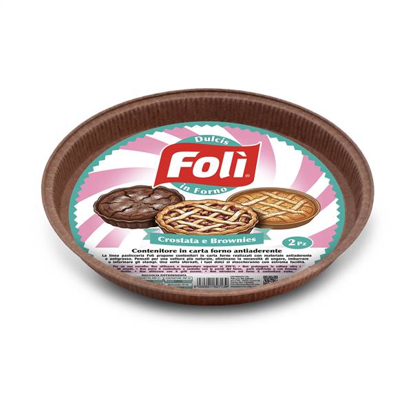FOLI CONTENITORE CARTA FORNO 2PZ CROSTATA E BROWNIES