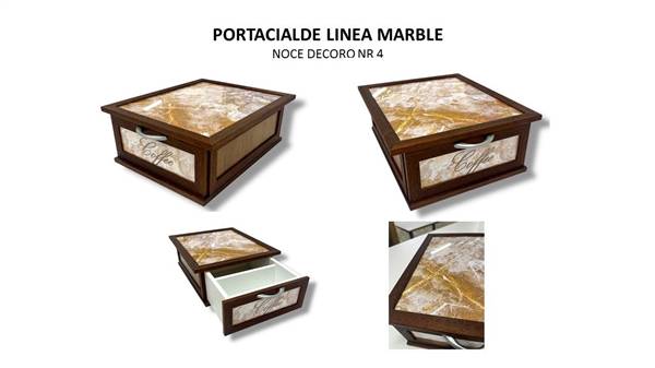 CREAZIONI PORTACIALDE MARMO CAFFE' NOCE 