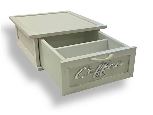 CREAZIONI PORTACIALDE LUX CAFFE BIANCO CON SCRITTA IN PLEXIGLASS