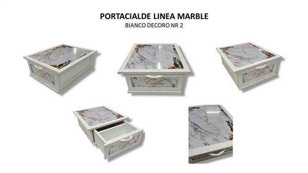 CREAZIONI PORTACIALDE MARMO CAFFE' BIANC 