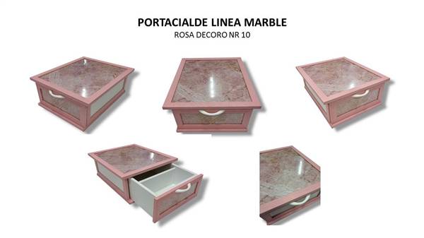 CREAZIONI PORTACIALDE MARMO CAFFE' ROSA 