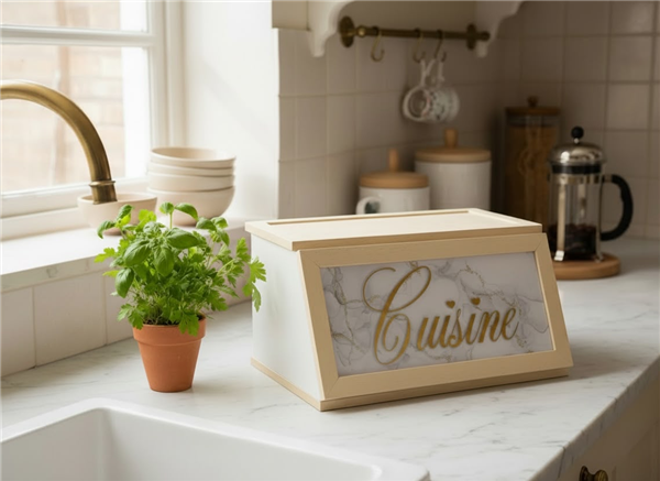 CREAZIONI PORTAPANE LINEA MARBLE PANNA 