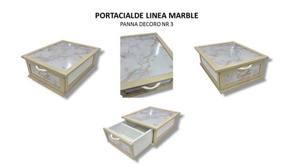 CREAZIONI PORTACIALDE MARMO CAFFE' PANNA 