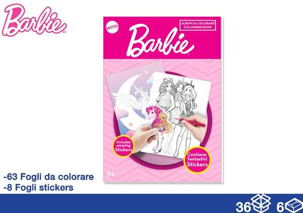 EOL ALBUM DA COLORARE 71FG+STICK BARBIE 