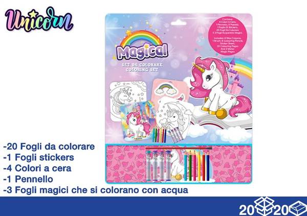 EOL ALBUM DA COLORARE CON COLORI UNICORN 
