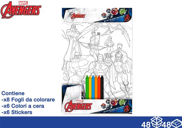 EOL ALBUM DA COLORARE+COLORI AVENGERS 