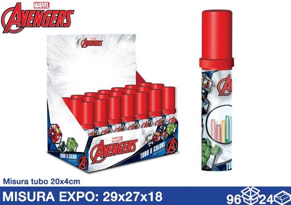 EOL PENNARELLI IN TUBO 6PZ AVENGERS 