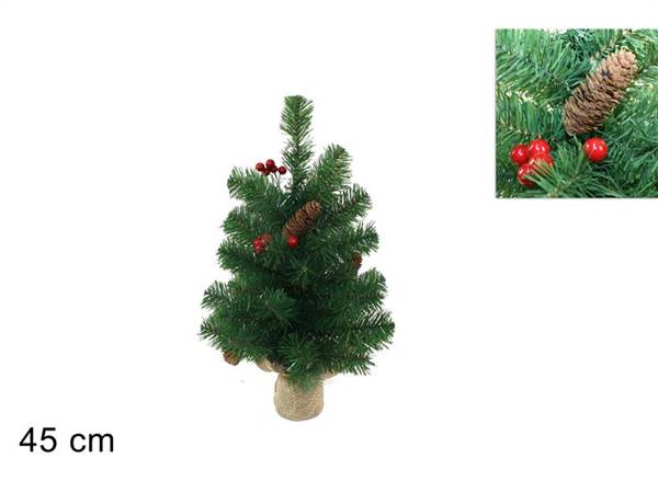 DUE ESSE ALBERO 45CM 46PUNTE C/BACCHE BASE JUTA