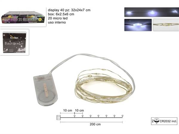 DUE ESSE FILO 20MICRO LED BIANCO FREDDO 