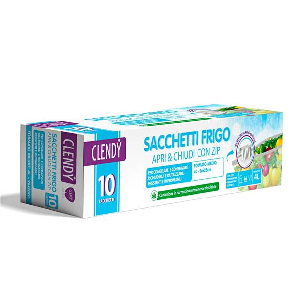 CLENDY SACCHETTI FRIGO APRI&CHI. 26X28CM 10PZ