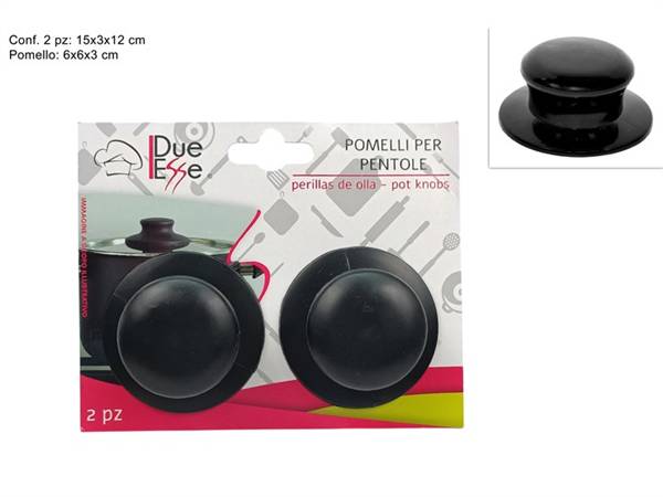 DUE ESSE POMELLI PENTOLE 2PZ NERI 