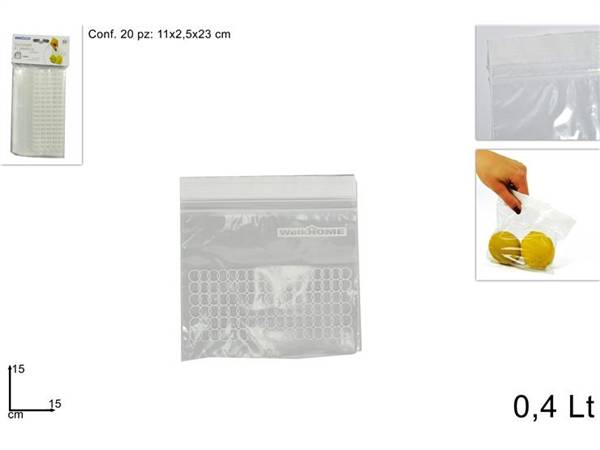 DUE ESSE SACCHETTI PLASTICA 0,4LT 20PZ 