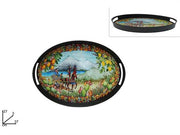 DUE ESSE VASSOIO PLASTICA OVALE 37X27CM CON DISEGNO