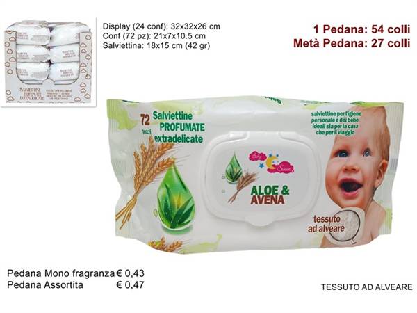 DUE ESSE SALVIETTINE DETERG. 72PZ. ALOE 