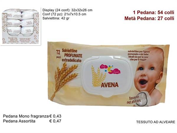 DUE ESSE SALVIETTINE DETERG. 72PZ. AVENA 