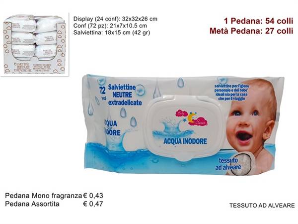 DUE ESSE SALVIETTINE DETERG. 72PZ. ACQUA 