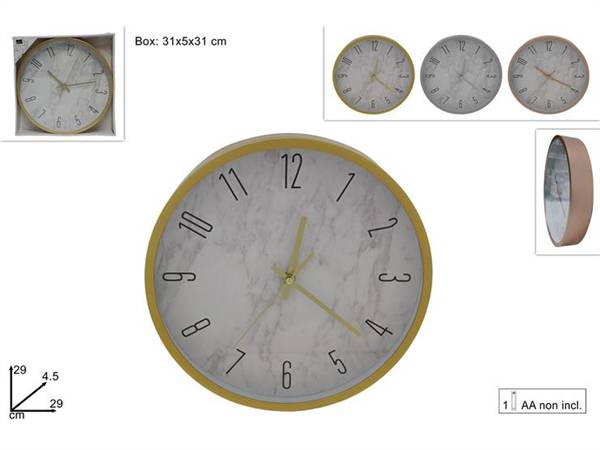 DUE ESSE OROLOGIO EFFETTO MARMO ASS 