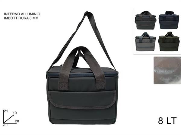 DUE ESSE BORSA FRIGO 8LT 4 COLORI IN TESSUTO TECNICO CON TASCA