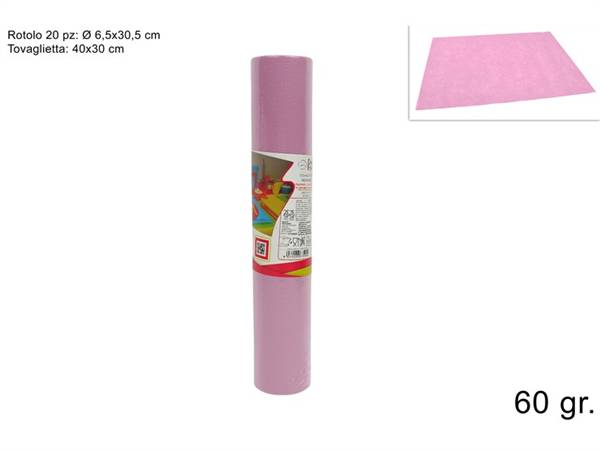 DUE ESSE TOVAGLIETTE STRAPPO 20PZ 30X40 IN TNT ROSA
