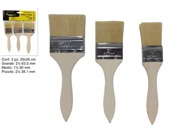 DUE ESSE PENNELLI PITTURA 3PZ 