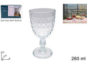 DUE ESSE CALICE VETRO DIAMANTE 6PZ 260ML 
