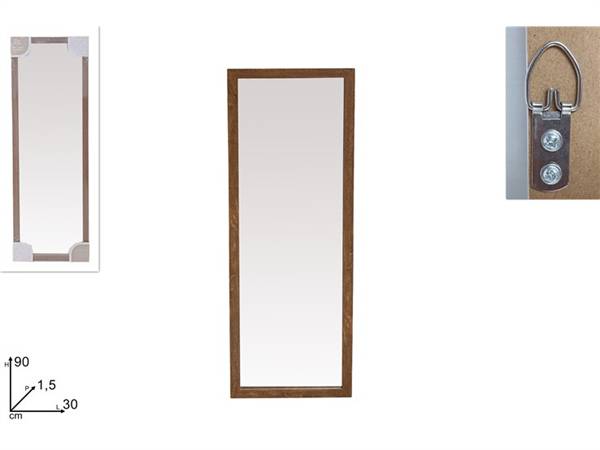 DUE ESSE CORNICE SPECCHIO 30X90 NOCE 