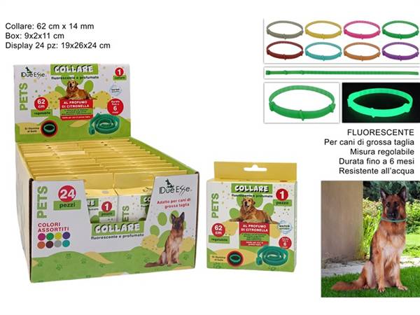 DUE ESSE COLLARE CITRONELLA ANIMALE 62CM 